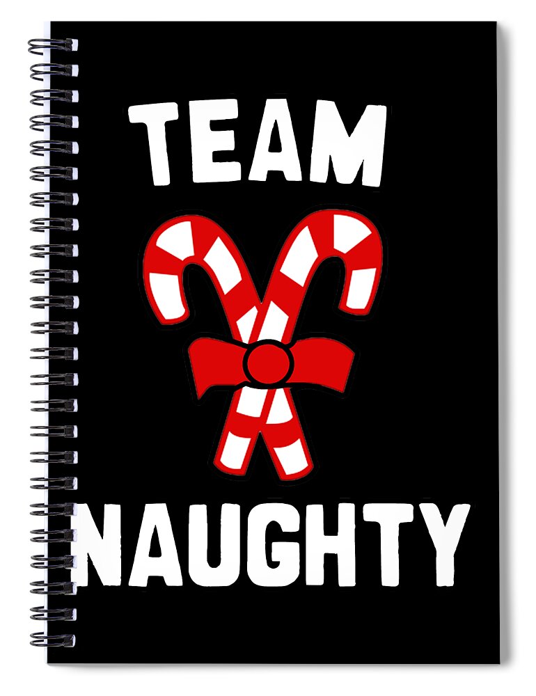 Christmas 2023 Spiral Notebook featuring the digital art Team Naughty by Flippin Sweet Gear