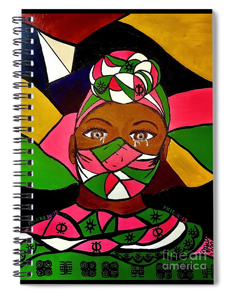 Black Lives Matter Spiral Notebook featuring the painting Tears of Injustice by Sheila J Hall