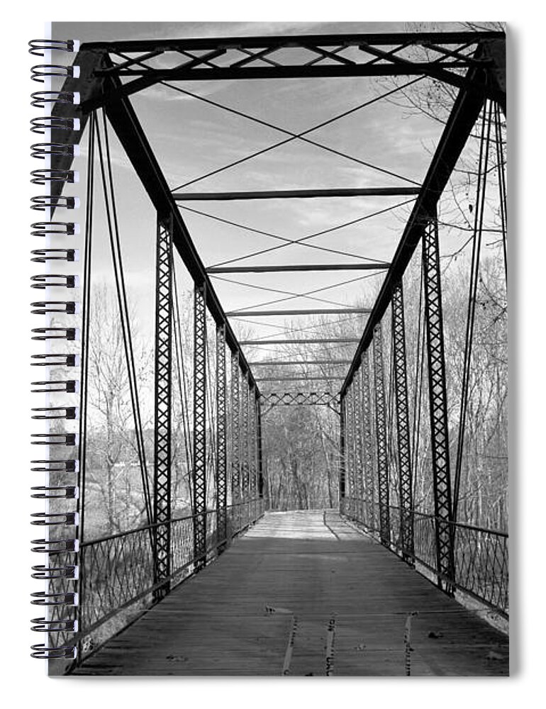 Iron Bridge Spiral Notebook featuring the photograph Tebbs Bend Iron Bridge by Stacie Siemsen