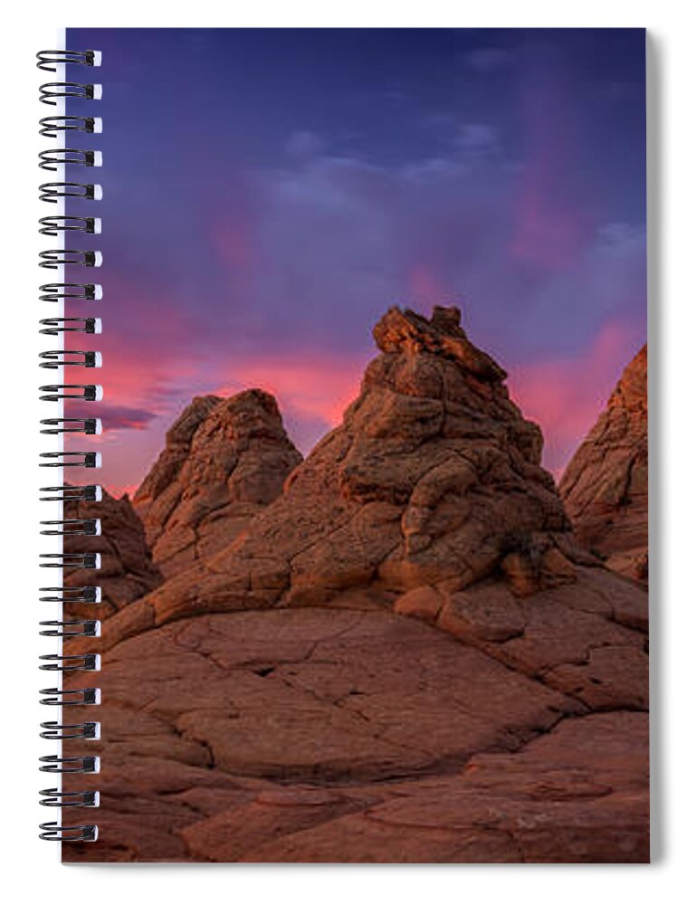 Vermilion Wilderness Spiral Notebook featuring the photograph Teepees by Peter Boehringer