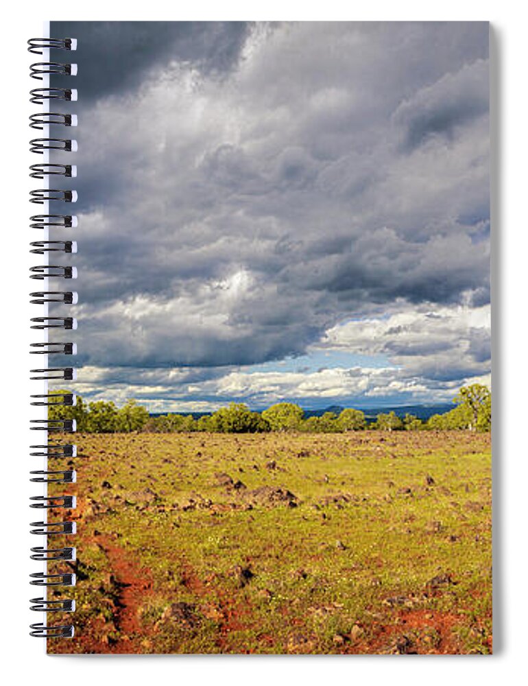 Hiking Spiral Notebook featuring the photograph Tehama Moods Panorama by Mike Lee