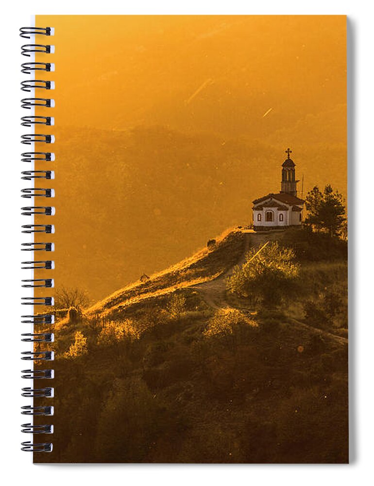 Bulgaria Spiral Notebook featuring the photograph Temple In a Holy Mountain by Evgeni Dinev