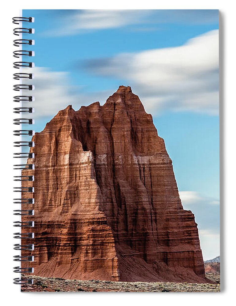Utah Spiral Notebook featuring the photograph Temple of the Moon by Mati Krimerman