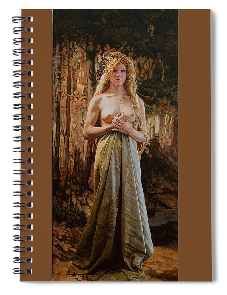Mother Earth Spiral Notebook featuring the painting Terra Mater by Patrick Whelan
