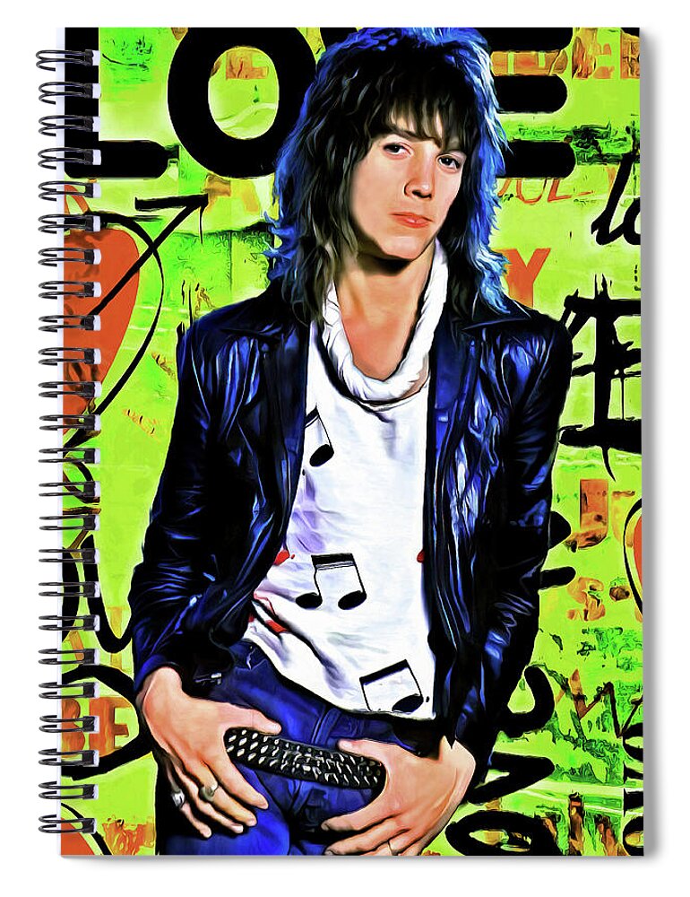 Tesla Jeff Keith Art Love Song by Danette West Spiral Notebook by The  Rocker Chic - Pixels