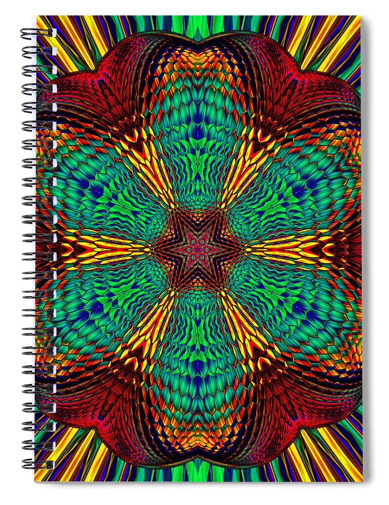  Spiral Notebook featuring the digital art Tesla's Design by Steve Solomon
