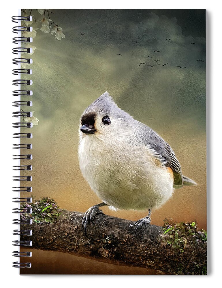 Birds Spiral Notebook featuring the digital art Tessa by Maggy Pease