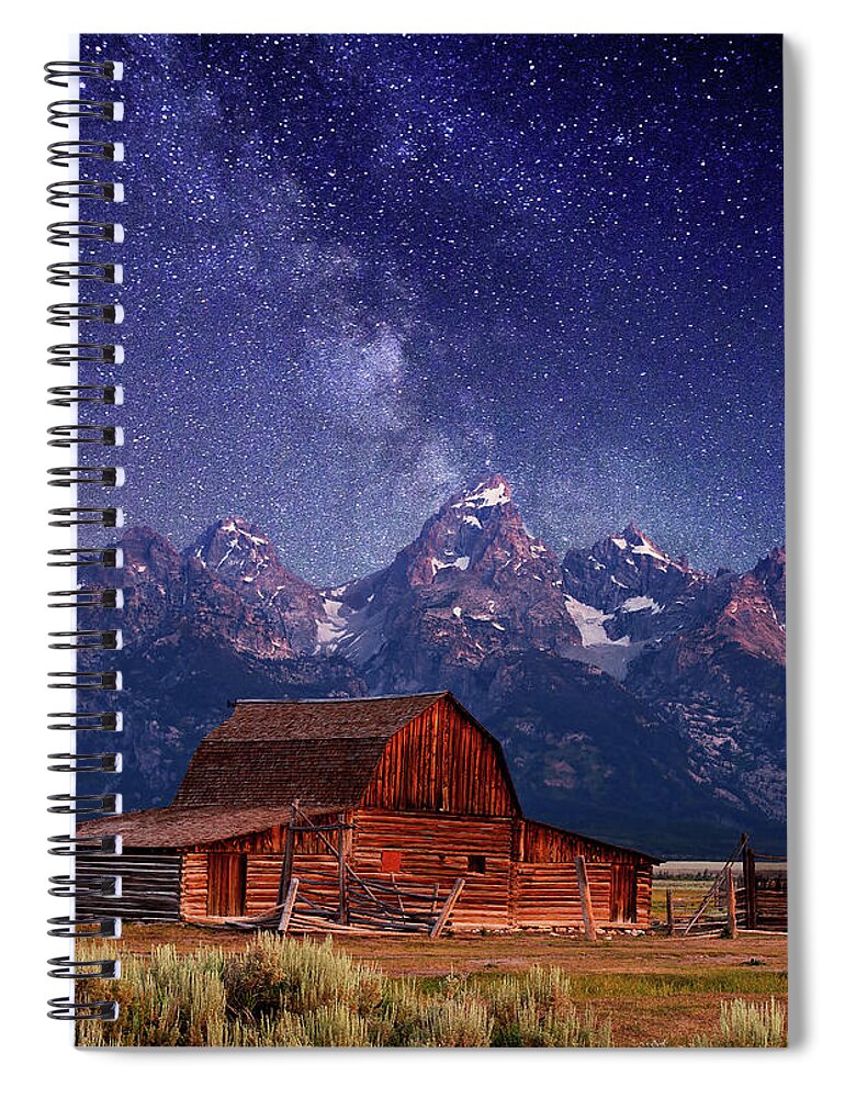 #faatoppicks Spiral Notebook featuring the photograph Teton Nights by Darren White