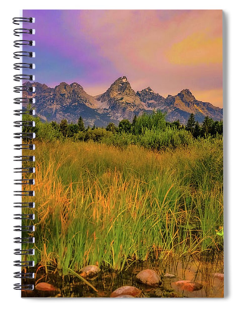 Grand Tetons Spiral Notebook featuring the photograph Teton Sky by Rob Hemphill