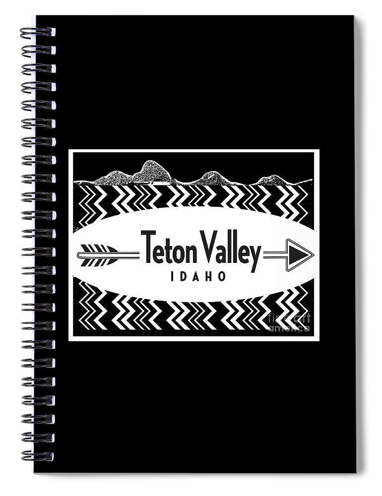Teton Valley Spiral Notebook featuring the digital art TetonValleyID by Shelley Myers