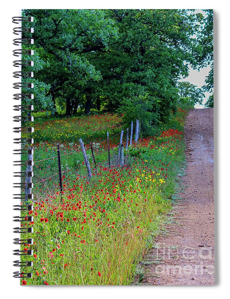 Landscape Spiral Notebook featuring the photograph Texas Backroad by Seth Betterly