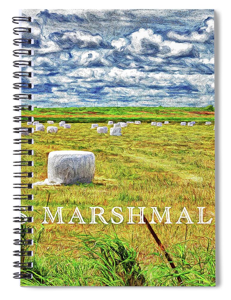 Harvest Spiral Notebook featuring the photograph Texas Marshmallows-Digital Art by Steve Templeton