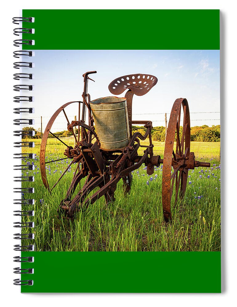 Ranch Spiral Notebook featuring the photograph Texas Sunset Ranch Antiques 11 by Ron Long Ltd Photography