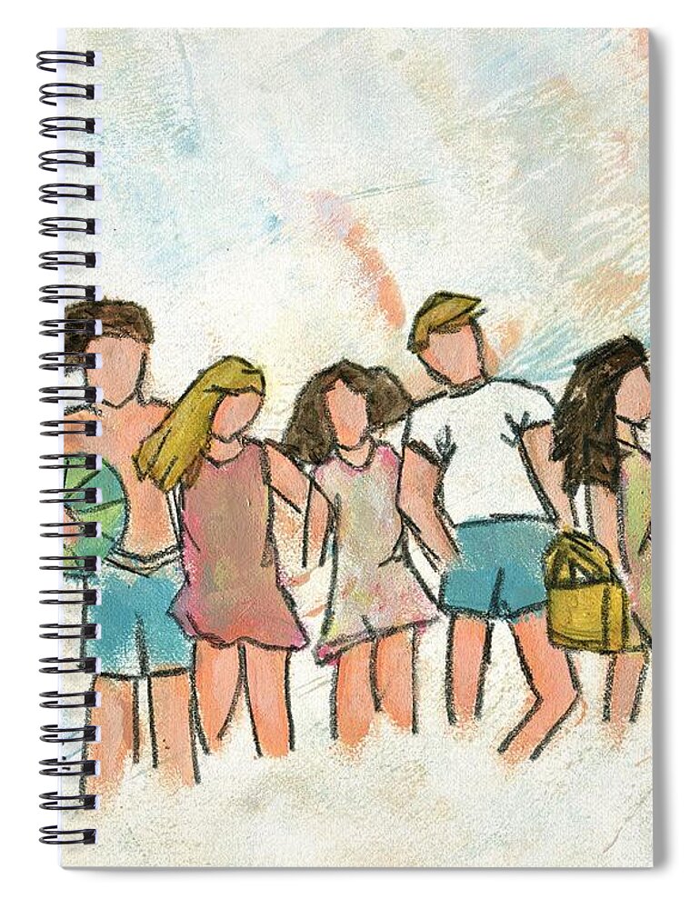 Beach Spiral Notebook featuring the painting That Afternoon by Hew Wilson
