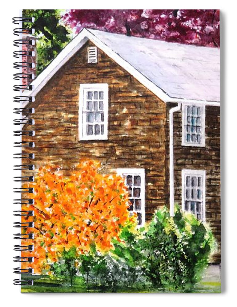 Bush Spiral Notebook featuring the painting That Orange Bush by Joseph Burger