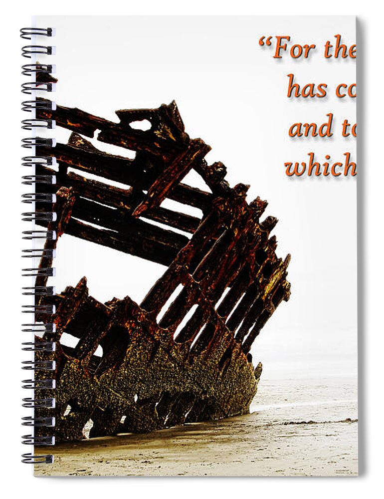 Verse Spiral Notebook featuring the photograph That Which Was Lost by Lincoln Rogers