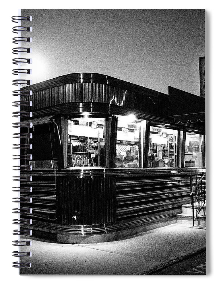 New England Spiral Notebook featuring the photograph The Agawam Diner by Mary Capriole