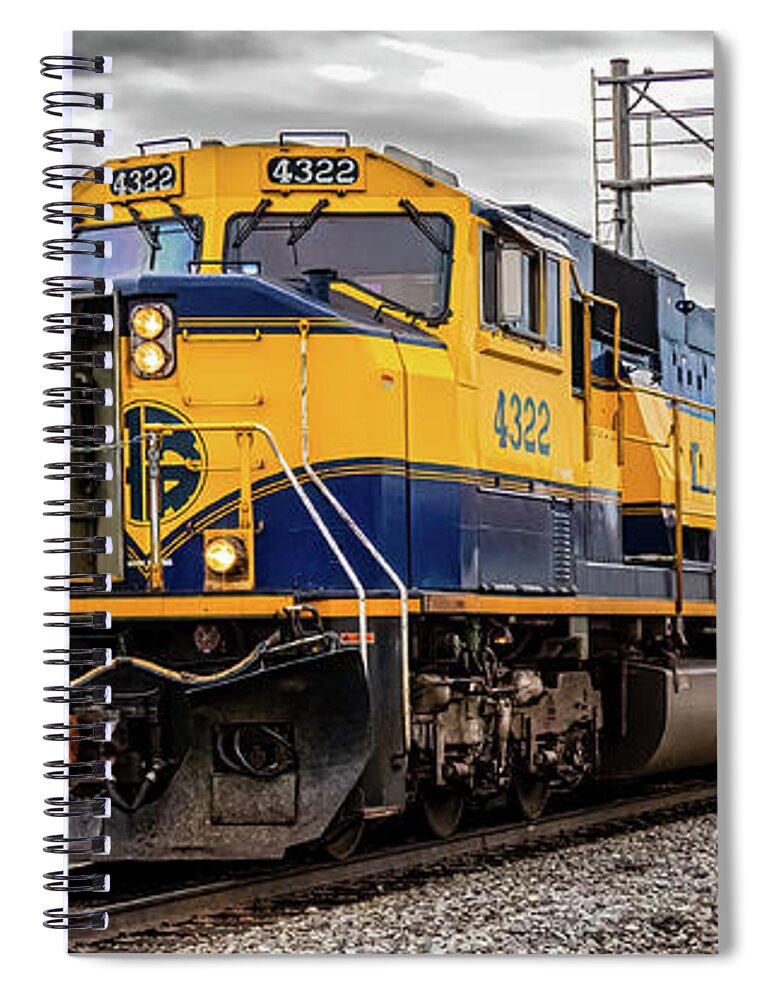 Alaska Railroad Spiral Notebook featuring the photograph The Alaska Railroad 2022 by Michael W Rogers