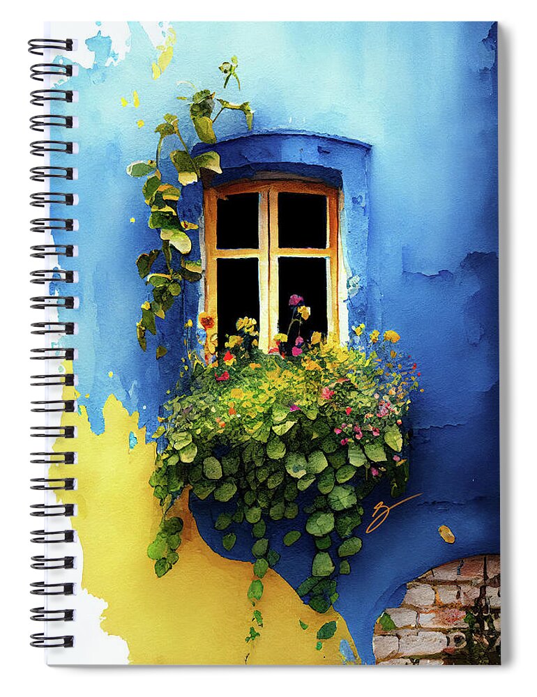 The Allure Of Venice Spiral Notebook featuring the painting The Allure of Venice by Greg Collins