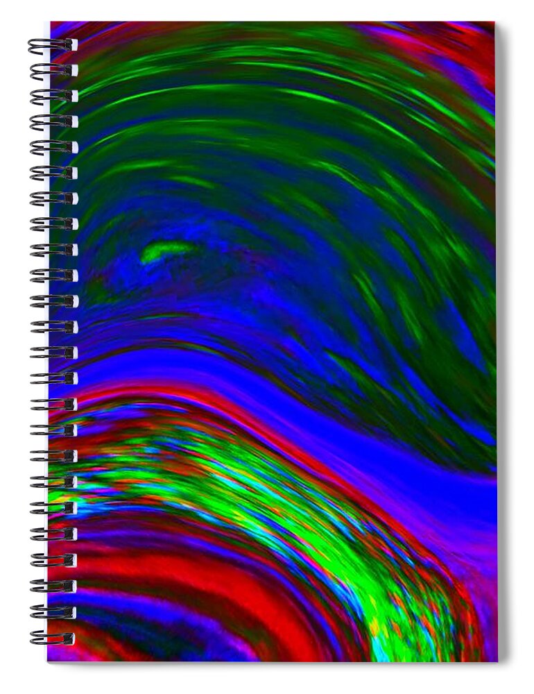 Emotional Spiral Notebook featuring the digital art The Anguish by Glenn Hernandez