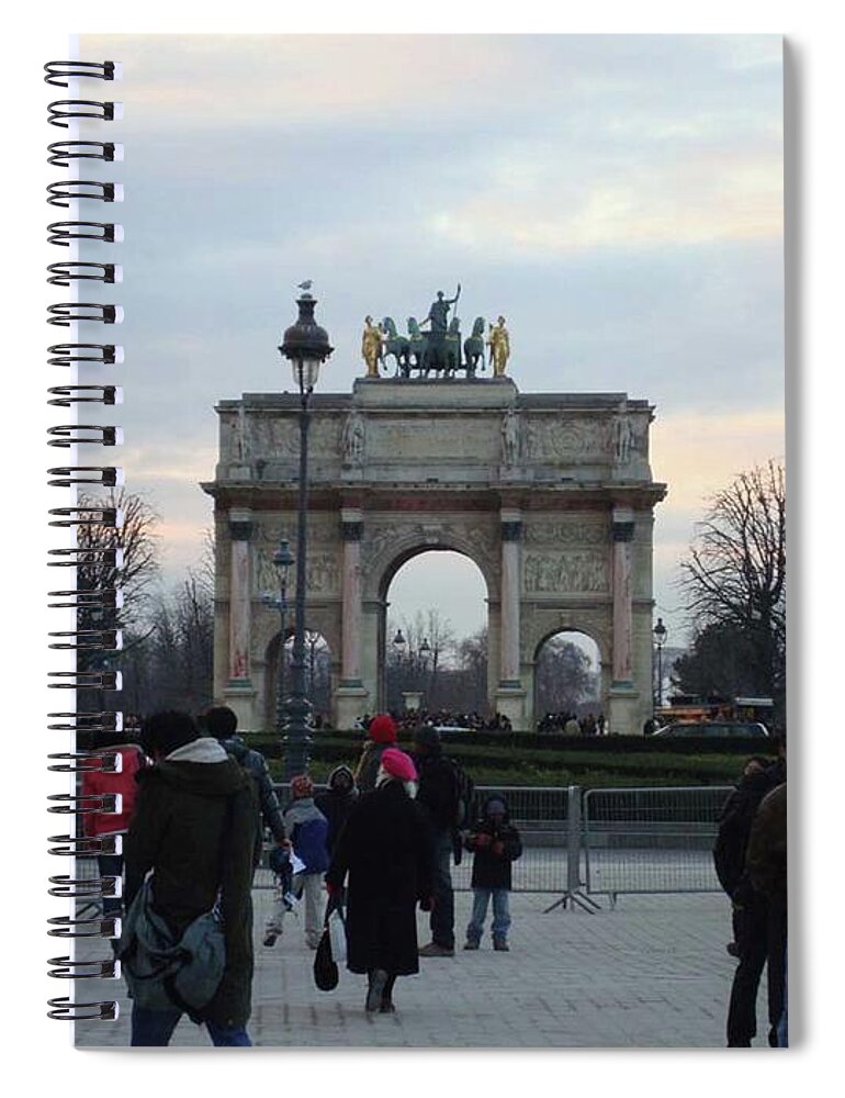 Arch Spiral Notebook featuring the photograph The Arch in Paris by Roxy Rich