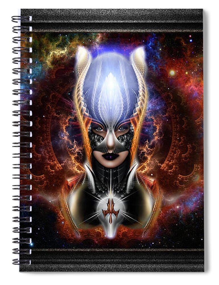 Female Spiral Notebook featuring the digital art The Arzookian Princess Of Nebulous Four	 Fractal Art by Rolando Burbon