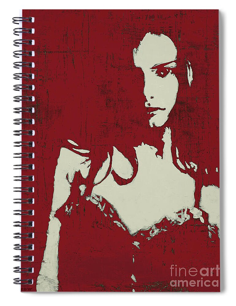 Dark Art Spiral Notebook featuring the painting The Audacity To Breathe / Blood Version by SORROW Gallery