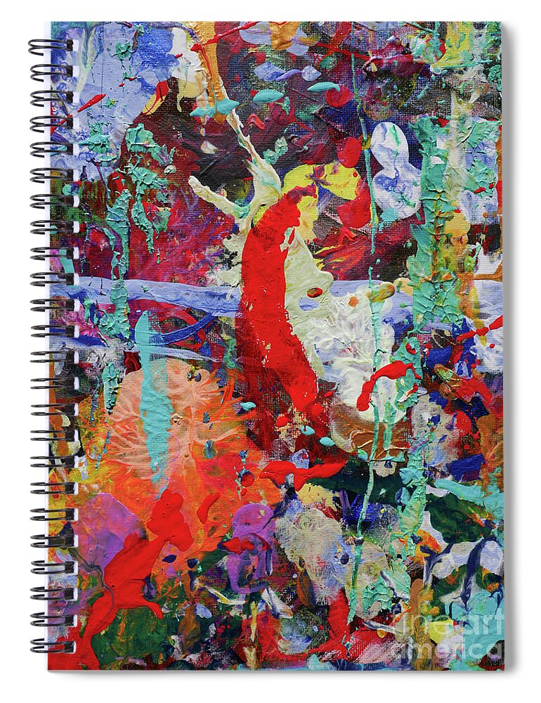 Romeo Spiral Notebook featuring the painting The Balcony by Tessa Evette
