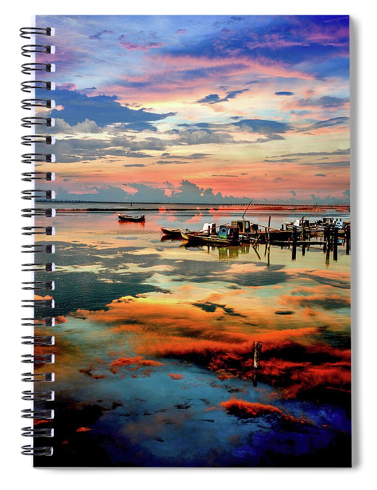 Bay Spiral Notebook featuring the photograph The Bay at Eastpoint Florida 003 by James C Richardson