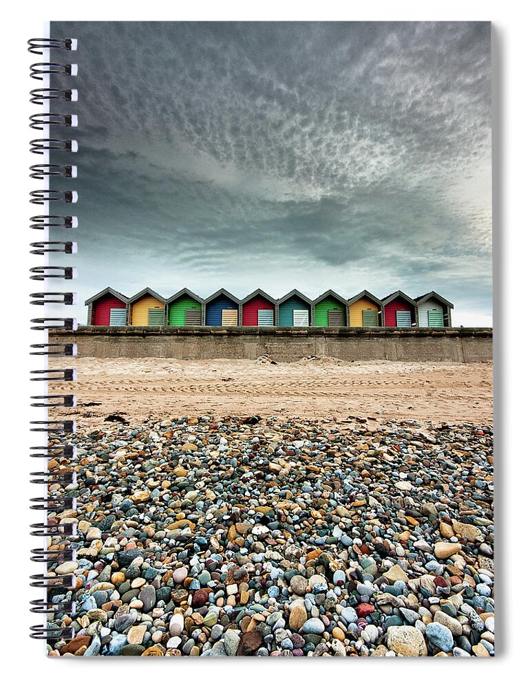 Beach Huts Spiral Notebook featuring the photograph The Beach Huts by Anita Nicholson