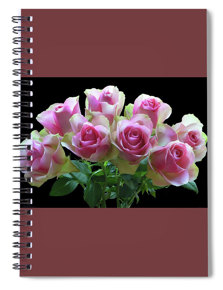 Belle Roses Spiral Notebook featuring the photograph The Belle Bunch by Terence Davis