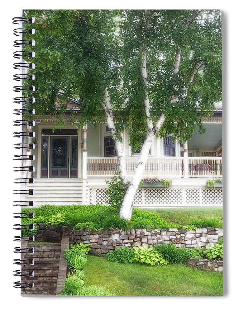 Birch Tree Spiral Notebook featuring the photograph The Birch Tree With Radiance by Robert Carter