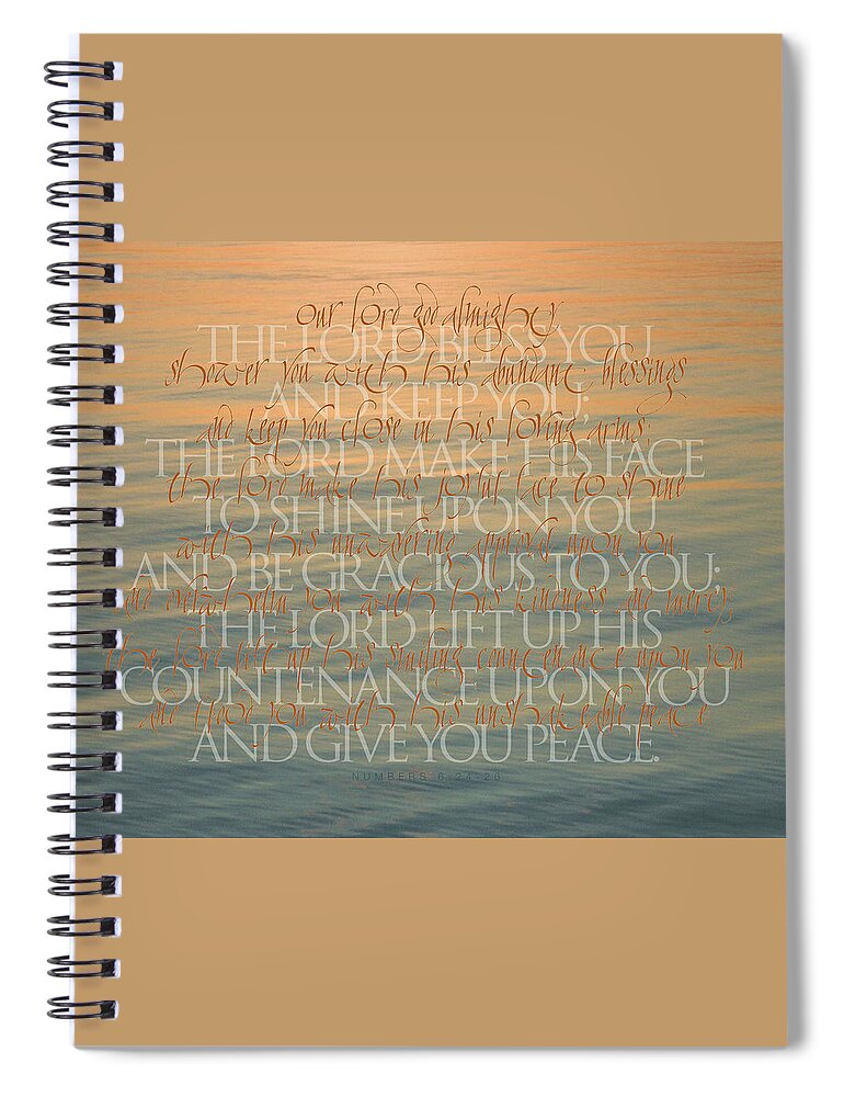 Inspirational Scripture Photography Spiral Notebook featuring the photograph The Blessing by Deborah D Campbell