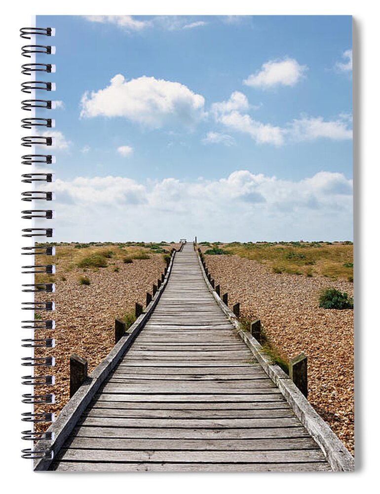 Boardwalk Spiral Notebook featuring the photograph The boardwalk landscape by Steev Stamford