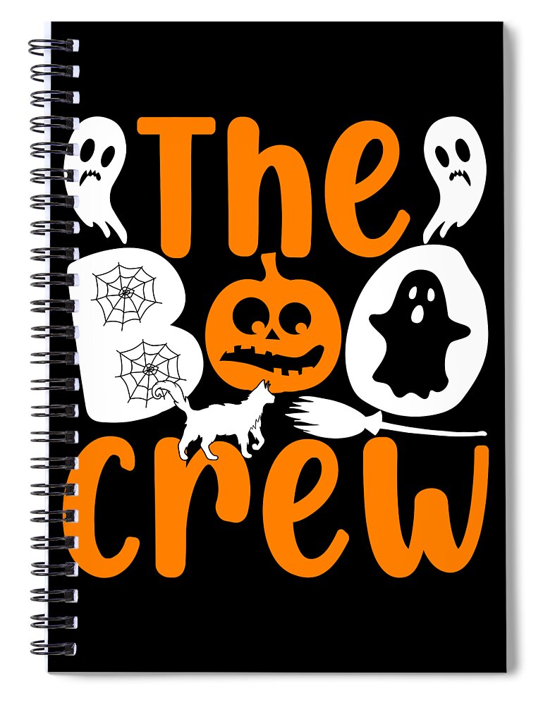 Halloween Spiral Notebook featuring the digital art The Boo Crew Halloween by Flippin Sweet Gear