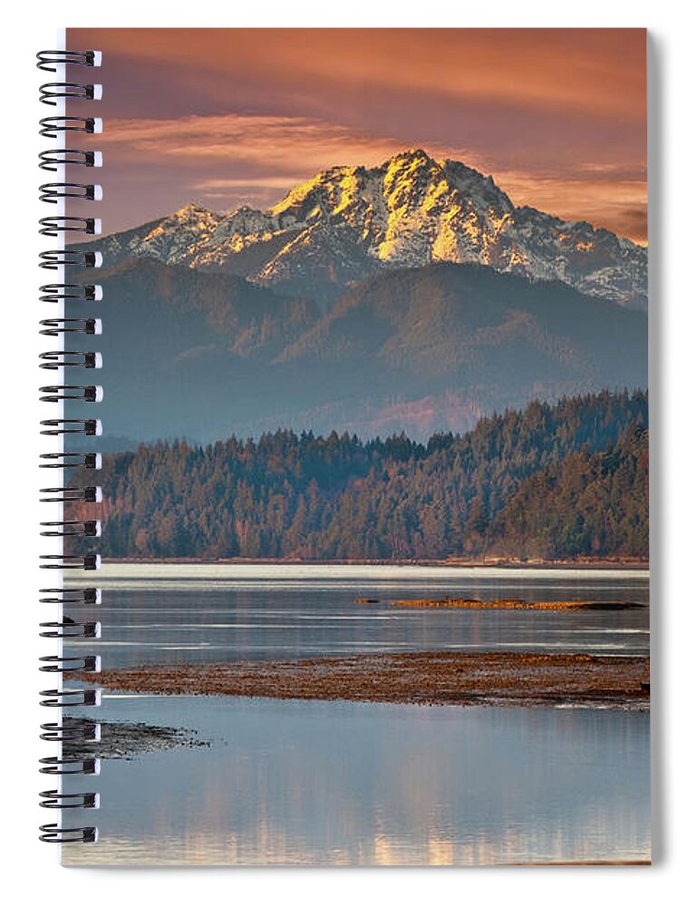 Bay Spiral Notebook featuring the photograph The Brothers from Hood Canal by Jeff Goulden