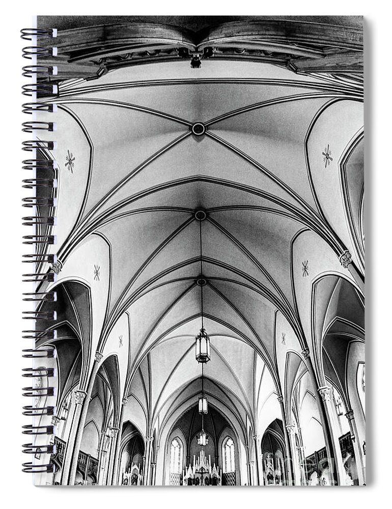 St. Joseph's Catholic Church Spiral Notebook featuring the photograph The Ceiling of St. Joseph's by Michael Ciskowski