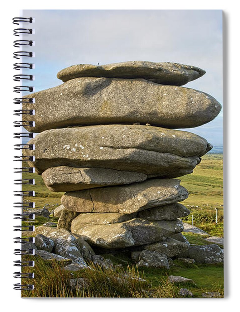 The Cheesewring Spiral Notebook featuring the photograph The Cheesewring by Tony Mills