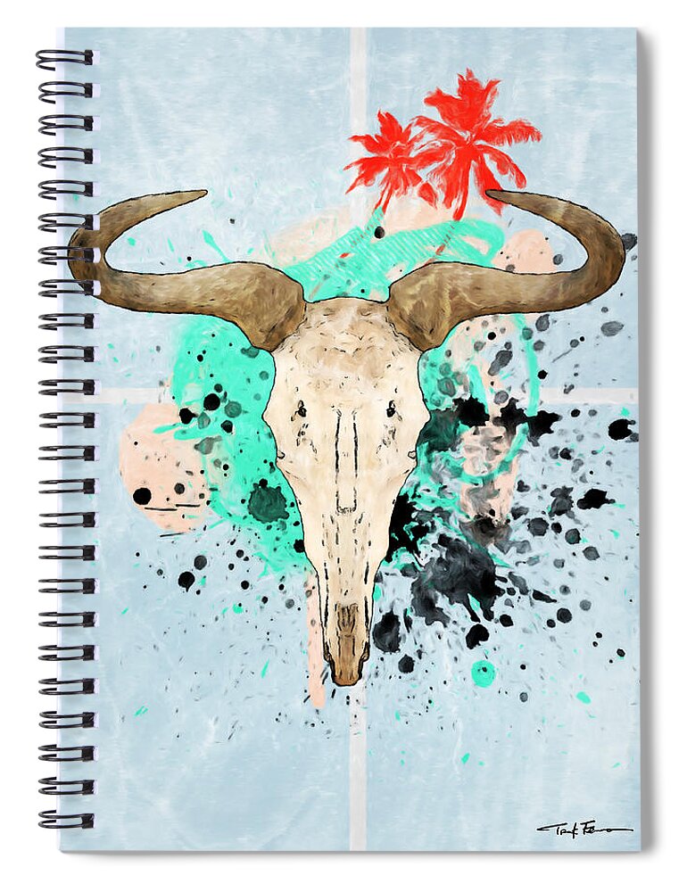 Skulls Spiral Notebook featuring the painting The Chief II by Trask Ferrero