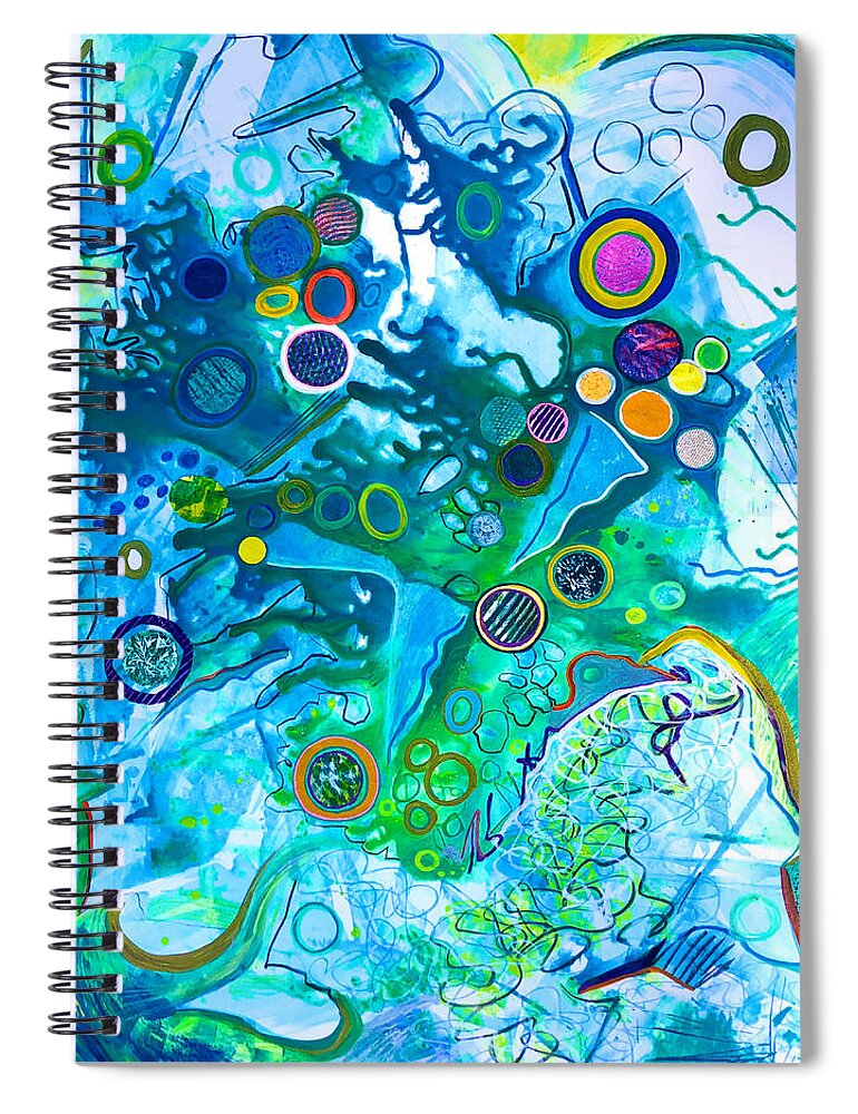  Spiral Notebook featuring the painting The Child Within by Polly Castor