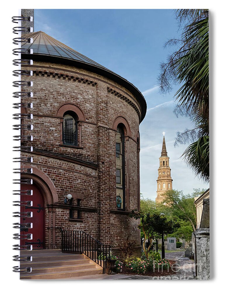 Portrait Spiral Notebook featuring the photograph The Churches by Rebecca Caroline Photography