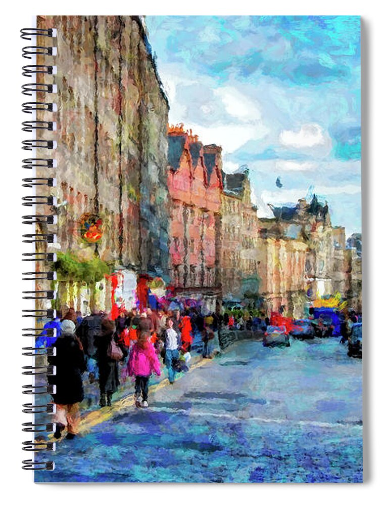 City Of Edinburgh Spiral Notebook featuring the digital art The City of Edinburgh by SnapHappy Photos
