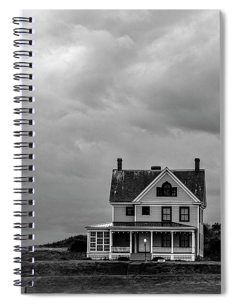 Architecture Spiral Notebook featuring the photograph The Colonel's House Fort Casey by Mary Lee Dereske