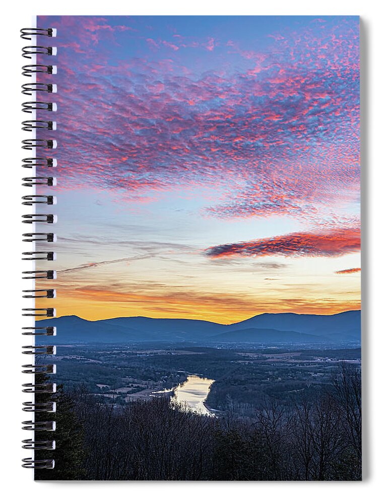 Sunrise Spiral Notebook featuring the photograph The Color of Winter In Shenandoah by Lara Ellis