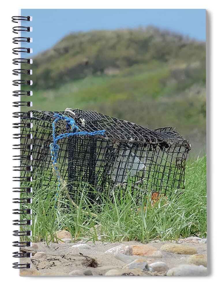 The Crab Trap Spiral Notebook featuring the photograph The Crab Trap by Christina McGoran