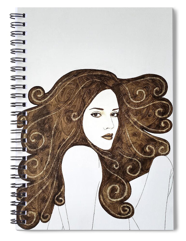 Crush Spiral Notebook featuring the painting The Crush by Lynet McDonald