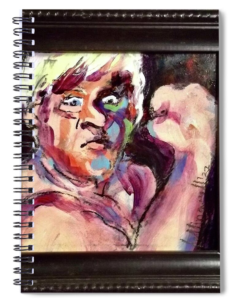 Painting Spiral Notebook featuring the painting The Crusher by Les Leffingwell
