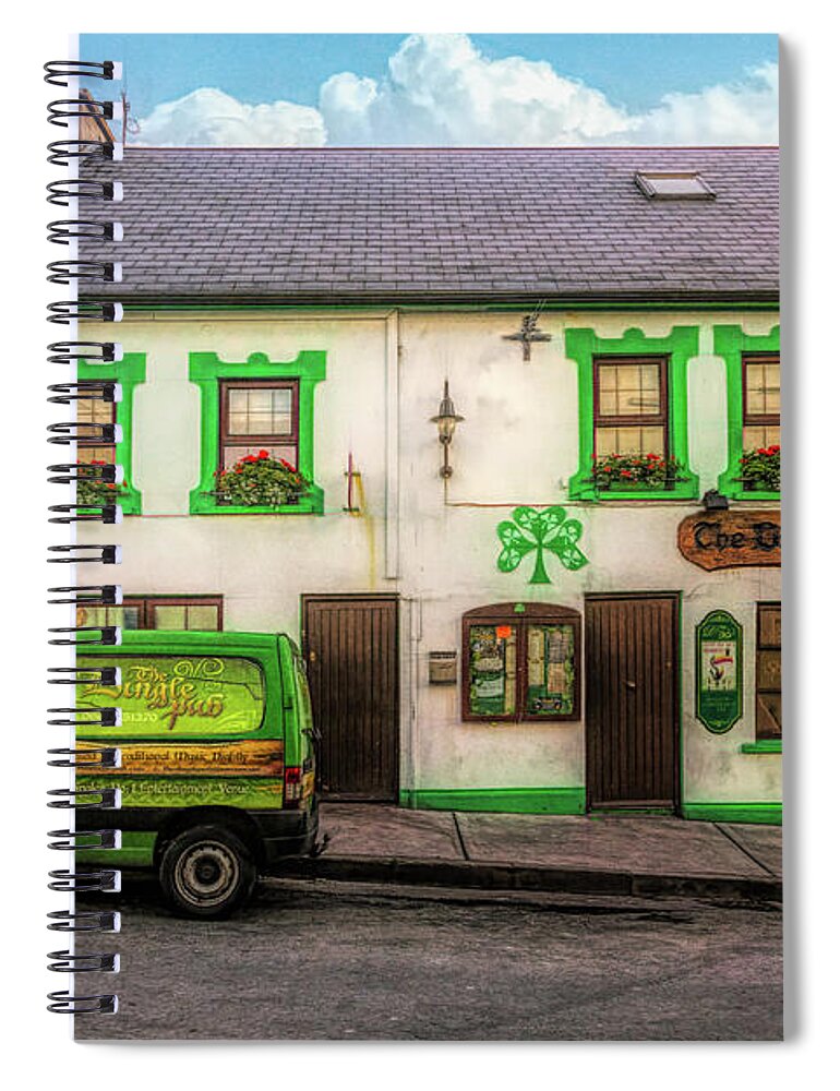 Spring Spiral Notebook featuring the photograph The Dingle Pub in Ireland Painting by Debra and Dave Vanderlaan