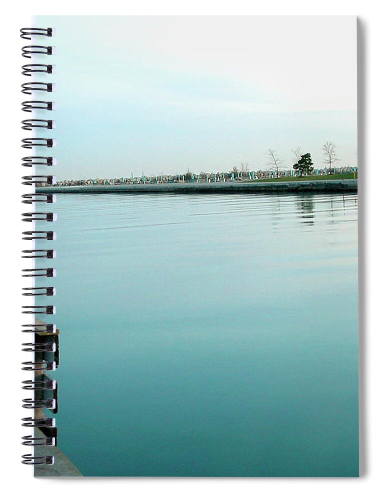Lighthouse Spiral Notebook featuring the photograph Double Lighthouse - St. Catharines, Ontario by Kenneth Lane Smith