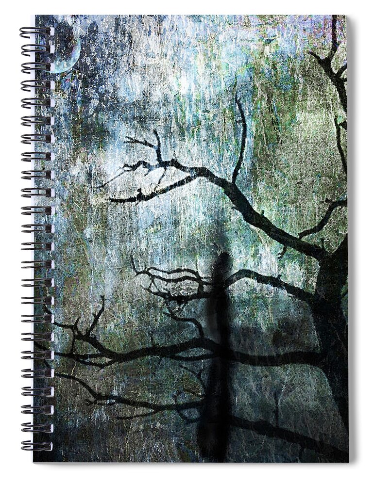 Abstract Spiral Notebook featuring the digital art The Dreaming Tree by Ken Walker